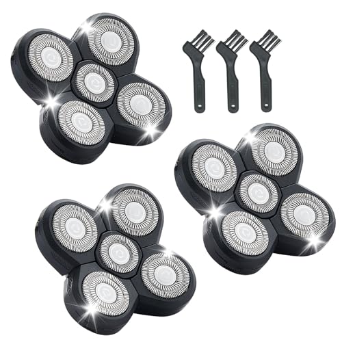 3PCS Shaver Replacement Blades Compatible with Freedom Bald Men Head Shaver Kit,5 Head Shaver Heads for Bald Men Head and Face Electric Razor Shaver Replacement
