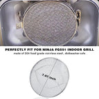 2pcs Splatter Shield for Ninja Foodi FG551, Accessories for Ninja Foodi Smart XL 6-in-1 Indoor Grill,Stainless Steel Splatter Screen, Dishwasher safe