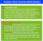 Replacement Parts for Ninja Blender 7 Fins Bottom Blade and 1 Gasket Rubber for Nutri Ninja Auto iQ BL482-30 BL492 BL642-30 NN102 BL687CO-30 BL2013 (Blade Updated)