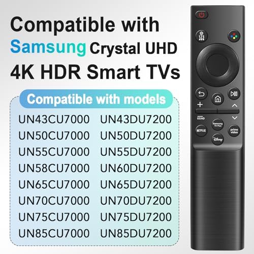 for Samsung Remote Replacement BN59-01388A Remote Control for Samsung Crystal UHD TV Remote CU7000 DU7200 Series Smart TV,Also Replacement for Samsung TV Remote BN59-01457A BN59-01388H TM2240A