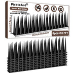 Bird Spikes 4 Inch High， Pigeon Outdoor Deterrent Spikes, Used to Keep Cats Small to Medium Sized Birds Away. Bird Plastic Fence Spikes for Railing and Roof.Away Covers 10.7 Feet(325cm), Black