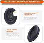 WC Wicked Cushions Upgraded Replacement Ear Pads for Bose QC35 & QC35ii (QuietComfort 35) Headphones & More - Softer Leather, Luxurious Memory Foam, Added Thickness, Extra Durability | Black