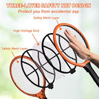 LUOJIBIE Electric Fly Swatter, Bug Zapper Racket Rechargeable Mosquito Zapper Handheld Fly Zapper with Hanging Ring for Home Indoor Outdoor, Large Size-2 Pack