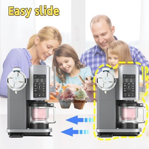 Sliding Pad Compatible with Ninja Swirl by CREAMi Ice Cream and Soft Serve Maker,Easy to Slide the Ice Cream Maker on the Kitchen Countertopp, Accessories for Ninja swirl Creami NC701