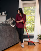 O-Cedar Pet Pro Broom with Step-On Dustpan | Remove 99% with One Sweep | DustPan Removes 3 Times More Pet Hair | Quiet Cleaning Tool for Cat and Dog Owners