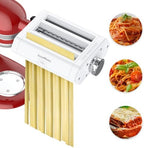 InnoMoon Pasta Attachment 3 in 1 Set for KitchenAid Stand Mixer Included Pasta Sheet Roller, Spaghetti Cutter, Fettuccine Cutter, Pasta Press Maker for Accessories, 8 Adjustable Thickness Knob
