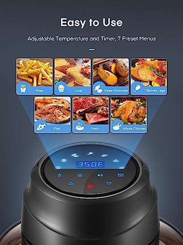Air Fryer Lid for Instant Pot 6Qt/8Qt, 7 in 1 With LED Touchscreen, Turn Your Pressure Cooker Into Air Fryer in Seconds, Accessories and Recipe Cookbook Included