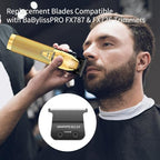 2pcs Trimmer Replacement Blade for BaByliss PRO Trimmer FX787 & FX726,DLC 2.0 Blades Compatible with BaByliss Barberology Trimmer Blades,Black