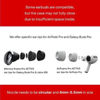 AirFoams Pro Universal Memory Foam Ear Tips with Silicone Shield Patented for Sony WF-1000XM5, WF-1000XM4, Powerbeats Pro 2, Beat Fit Pro, Beats Studio Buds Plus, Beats Flex. Replacement. (SML)
