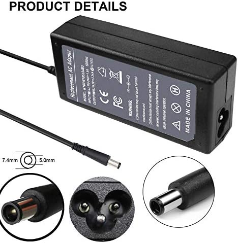 ZAYUPVL 65W 7.4mm Tip Replacement AC Adapter for Dell Latitude 3190 7470 5580 7280 LA65NS2-01 E5570 E7450 E6430 E6410 E6440 E7440 E7470 E5440 E5470 E7240 Laptop Power Supply Cord KT60W200225B3