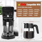 12 Cup Coffee Pot Replacement for Ninja Coffee Maker CFP101 CFP201 CFP301 CFN601 CFP250A CFP300 CFP307, Glass Carafe Replacement with Brew-Through Lid, Ninja Coffee Pot Replacement with Sturdy Handle