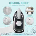 RENOOK Fresh Water Bidet Attachment for Toilet - Self Cleaning Dual Nozzle Sprays Hot & Cold Water – Non Electric Bidet Toilet Seat Attachment - Toilet Washer Bidet Seat for Female & Male Hygiene.