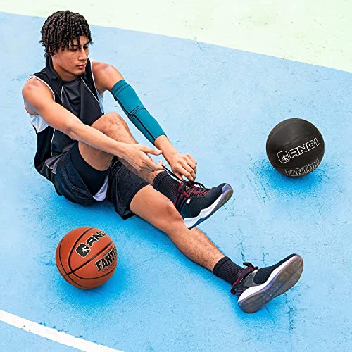 AND1 Fantom Rubber Basketball: 2 Pack Official Regulation Size 7 (29.5 inches) Rubber Basketball - Deep Channel Construction Streetball, Made for Indoor Outdoor Basketball Games