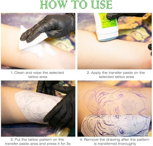 2PCS Tattoo Transfer Cream Gel, Safe and Long-Lasting Tattoo Balm for Body Art Makeup Professional Tattoo Transfer Soap Stencil Tattoo Supplies Accessories for Tattoo Artist (2PCS)