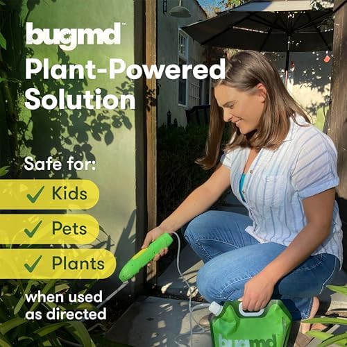 BugMD Blaster Kit - 2 Pack Pest Control Essential Oil Concentrates 3.7 oz and 1 Pest Blaster - Plant-Powered Bug Spray for Home, Insect Killer, Ant Killer for House, Flea Spray for Home, Roach Spray