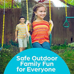 Jungle Gym Kingdom Swing for Outdoor Swing Set - Pack of 1 Swing Seat Replacement Kit with Heavy Duty Chains - Backyard Swingset Playground Accessories for Kids (Green)