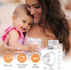 Full Set Milk Collector Cup Compatible with Only Momcozy S12 Pro/S9 Pro Wearable Breast Pump,Duckbill Valve Updated with Free Rotation,Extra 5pcs Flange Inserts,NOT for S9/S12,Replacement Parts,24mm