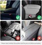 Upgraded Car Center Console Cover,Microfiber Leather Car Armrest Cover Cushion with 2 Storage Bags,Universal Car Armrest Storage Box Car Interior Accessories for Most Vehicles (Black)