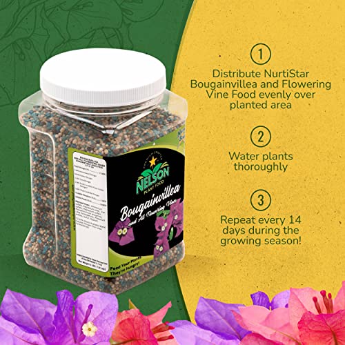 Nelson Plant Food - Bougainvillea Fertilizer - Outdoor and Indoor Plant Fertilizer - All Purpose Plant Food for Vines - Easy Use Granular Fertilizer (4 lb)