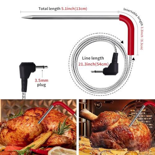 Smart Thermometer Probe Compatible with Ninja SP351 Foodi Smart 13-in-1 Dual Heat Air Fry, Temperature Meat Probe Replacement for Ninja SP351/SP251Q Oven. 1-Pack