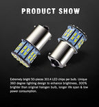 1156 1141 1003 7506 BA15S LED Bulbs Xenon White 20-Packs, Super Bright 3014 50-SMD LED Replacement for 12 Volt RV Camper Trailer Boat Trunk Interior Light Bulbs