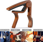 Moreyes Guitar Picks Guitar Capo Acoustic Guitar Accessories Trigger Capo With Free Guitar Picks (GC-9 Rosewood)