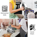 5 Quart Stainless Steel Mixer Bowl for KitchenAid Artisan & Classic Series 4.5&5 QT Tilt-Head Stand Mixers, Replacement Mixing Bowl for KitchenAid, Mixer Attachment for KitchenAid, Silver