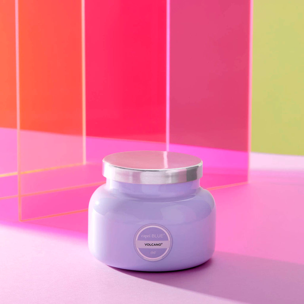 Capri Blue Volcano Scented Candle - Digital Lavender Colored Signature Jar Candle - Luxury Aromatherapy Soy Candle - Long Lasting Candle with a Sugared Citrus Home Fragrance (19 oz)