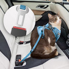 Cat Harness and Leash for Walking, The Upgrade Can be Adjusted in Four Directions and Breathable Cat Harness for Anti Escape That can be Fitted and Positioned, Reflective Strips Harness, Blue, S