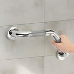 Grab Bars for Bathtubs and Showers- 1-1/4 x 16" Angled Shower Grab Bar for Seniors Knurled Stainless Steel Handicap Grab Bars for Wall (Polished Nickel, 1 Pack)