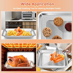 GWY Toaster Oven Tray Replacement for Cuisinart TOA-29 TOA-28 AFR-25 Toaster Air Fryer Convection Oven, Steel Pan Air Fryer Tray Replacement Air Fryer Toaster Oven Accessories