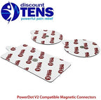 PowerDot 2.0 Compatible Electrodes with Magnetic Connector. 12 Premium PowerDot 2.0 Compatible Replacement Pads (Version 2 - Magnetic)