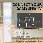 BN59-01391A Solar Voice Remote Replacement for Samsung TV Remote, Compatible with Samsung Smart TVs Ultra HD Neo QLED The Frame and Crystal UHD Series 2021-2023 Models, White