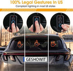 Car Accessories for Men, Car Middle Finger Light with Remote - Give The Bird & Wave & Love to Drivers - Truck Accessories, Finger Flicker LED Hand Gesture Signs, Ideal Gift for Men and Women