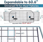 rabbitgoo Dog Car Barrier for SUVs, Adjustable Large Pet Gate, Universal-Fit Divider Cargo Net, Heavy-Duty Wire Mesh Dog Barrier SUV, Van Vehicles Subaru Car Accessories Safety Travel, Standard Model