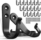 20PCS Wall Hooks for hanging, Metal Wall Hooks for Coats, Coat hooks for Wall, Heavy Duty Single Prong Wall Hooks With 40 Pieces Screws for Hanging Coats，Towel，Backpack，Hat, Dog Leashes，Coffee Mug