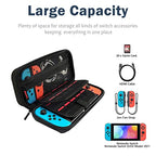 Magic Forest Switch Carrying Case For Nintendo Switch OLED/Switch Accessories, Carry Protective Bag, Travel Game Console Cases, Controller Hard Shell Holder, 20 Games Slots A1131