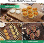 GSlife Instant Pot Steamer Rack - Stainless Steel Instant Pot Accessories, 2 Pack Steam Rack for 6, 8 Qt Pressure Cooker, Cooking Cooling Steaming Baking Rack 8''