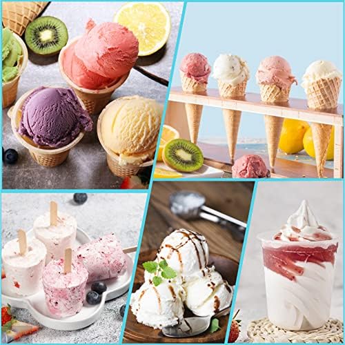 Replacement for Ninja Creami Pints and Lids - 4 Pack NC501, Compatible with Ninja NC501 NC500 Series Creami Deluxe ice Cream Makers, Containers with Leak Proof Lids, Dishwasher Safe