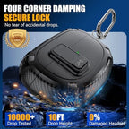 for Bose Ultra Open Earbuds Case Cover 2024 with Cleaner Kit,Military Hard Cover with Lock for Bose Open Ear Earbuds Charging Case Accessories with Keychain for Men Women-Black