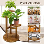 GEEBOBO 3 Tier Plant Stand Indoor For Multiple Plants, Corner Flower Shelf Plant Holder Display Rack Shelving for Patio Garden Balcony Bedroom Living Room