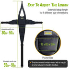 UKBOO Wheelchair Seatbelt - Safety Belt with Large Chest Pocket, Anti-Slip & Adjustable Design - Wheelchair seat Belt Ideal for Elderly and Disabled - Safety Belt for Elderly - Wheelchair Accessories