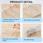 Tatuo 1 Pcs Cable Organizer with 10 Wire Ties, Clear Plastic Cord Storage Box with Lid for Home Office Desk Organizers and Accessories