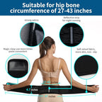 SUNFATT Back Support Belt for Women,Sacroiliac SI Joint Hip Belt,45" Belts Suit for 28-43" Hip,Relieve Lower Back,Sacroiliac,Pelvis and Sciatica Pain Relief Caused by Si Joint Dysfunction.