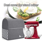Yarwo Stand Mixer Cover Compatible with 4.5 qt and All 5 qt KitchenAid Mixer, Protective Dust Cover with Top Handle and Pockets for Accessories, Gray with Arrow