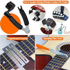 28Pcs Guitar Tool Kit, Guitar Accessories Gifts for Men, Guitar Maintenance Kit with Carry Bag, Guitar Repair Kit for Acoustic Electric Guitar Ukulele Bass Banjo, TIMDAM Guitar Setup Kit Guitar Gifts