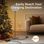 Foot Pedal Switch, TESSAN Extension Cord with ON/Off Switch, 3 Outlet,10FT, Push Button Extension Cord 1250W, Suitable for Lamps Appliances and Lighting Accessories, Christmas Tree Floor Lamp