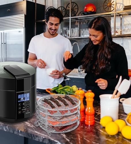 Dehydrator Rack Stainless Steel Stand Ninja Foodi Air Fryer Accessories. Dehydrator Rack for Ninja Foodi 6.5 & 8 Qt and Ninja Pressure Cooker, Compatible with Instant Pot Duo Crisp 8 Qt