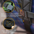 UKBOO Wheelchair Seatbelt - Safety Belt with Large Chest Pocket, Anti-Slip & Adjustable Design - Wheelchair seat Belt Ideal for Elderly and Disabled - Safety Belt for Elderly - Wheelchair Accessories