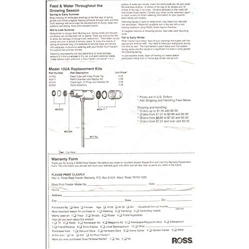 Ross 10233A Economy Model Feeder, Delivers Water & Food Directly to The Root Zone, 1 Unit, yellow